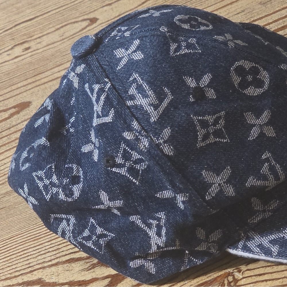 Louis Vuitton Monogram Baseball Cap Adjustable Blue Men One Size - Picture 9 of 12